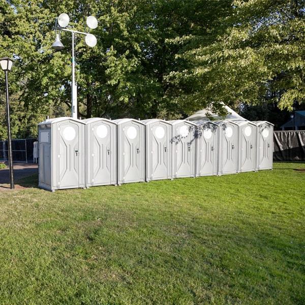 we offer delivery and pickup services for our special event portable toilets, and our crew will work with you to ensure that they are delivered and picked up at a convenient time for your event